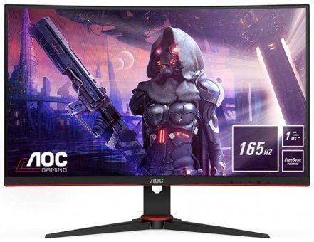 AOC C27G2AE/BK 165 Hz 1 ms 27 inç FHD Kavisli Ekran VA Hoparlörlü VGA HDMI Freesync 1920 x 1080 px LED Oyuncu Monitör