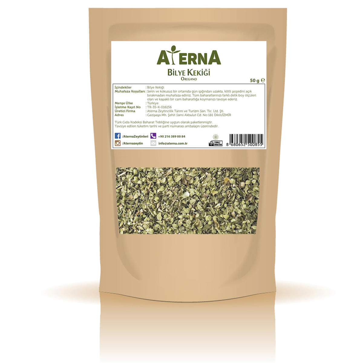 Aterna Glutensiz Kekik Toz 50 gr