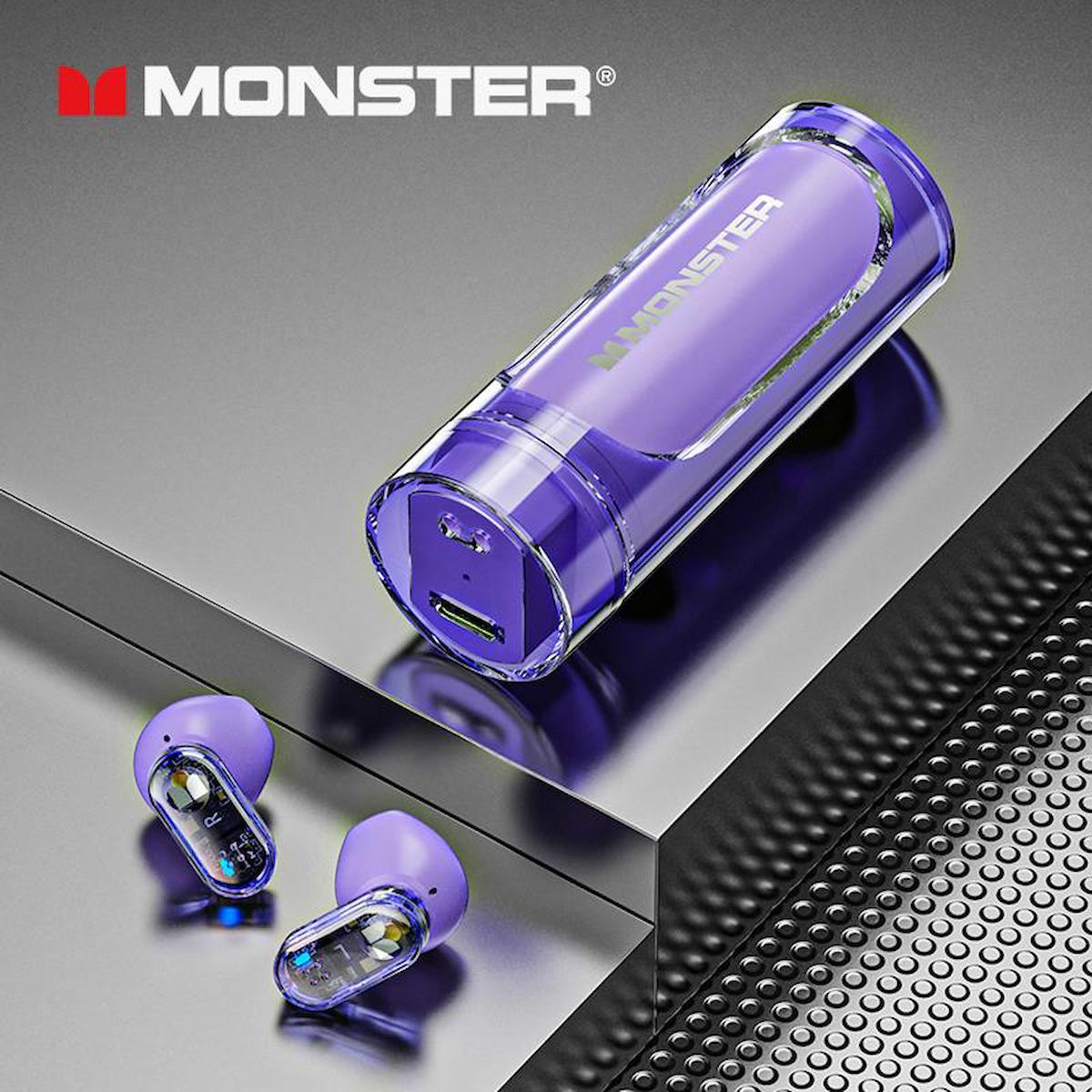 Monster Airmars XKT13 5.3 Oyuncu Kulak içi Bluetooth Kulaklık Mor