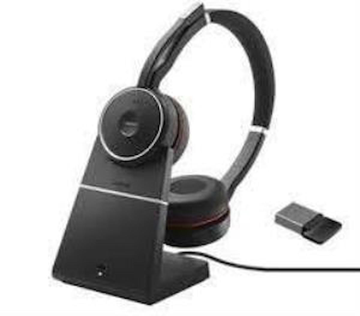 Jabra Evolve 75 Duo Kablosuz Kulak Üstü Bluetooth Kulaklık Siyah