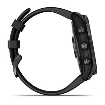 Garmin Fenix 7X Solar Multisport Su Geçirmez 35.56 mm Silikon Kordon Yuvarlak Unisex Akıllı Saat Siyah