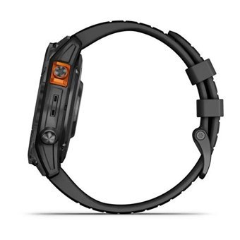 Garmin Fenix 7x Pro Solar Su Geçirmez 35.56 mm Silikon Kordon Yuvarlak Unisex Akıllı Saat Gri