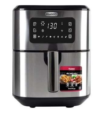 Queen QFR-55 Smartfryer Airfryer 6.5 lt Yağsız Sıcak Hava Fritözü Gümüş