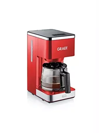 Graef FK403EU Plastik Filtreli Karaf 1.25 L Hazne Kapasiteli 10 Fincan 1000 W Kırmızı Filtre Kahve Makinesi