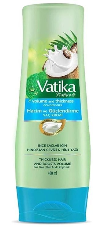 Vatika Hacim Dolgunluk Veren Hindistan Cevizi İnce Telli Saçlar İçin Kadın Saç Kremi 400 ml