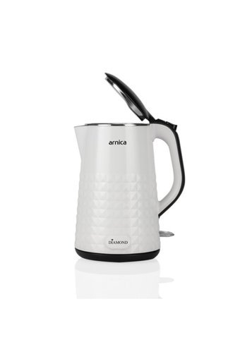 Arnica IH36152 Diamond Çelik 1.7 lt 1000 W Işıklı Modern Beyaz Kettle