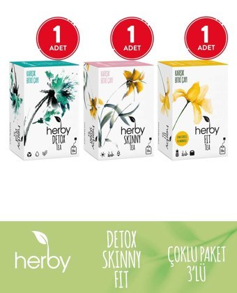Herby Diyete Destek Karışık Bitki Çayı 3 x 60 adet 2 gr