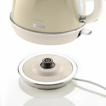 Ariete Vintage 2877 Çelik 1.7 lt 2000 W Işıklı Vintage Krem Kettle