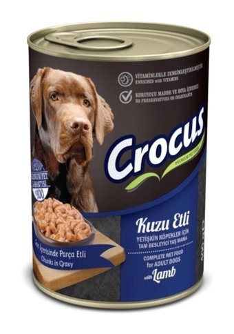 Crocus Kuzu Etli Yetişkin Yaş Köpek Maması 400 gr