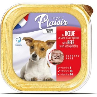 Plaisir Sığır Etli Yetişkin Yaş Köpek Maması 150 gr 12'li