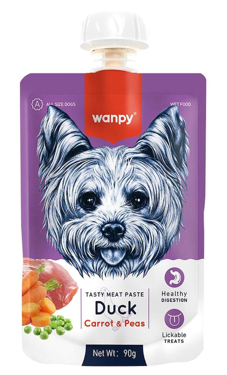 Wanpy Tasty Meat Paste Havuçlu-Ördek Yaş Köpek Maması 90 gr