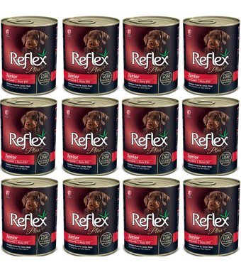 Reflex Plus Kuzu Etli Yavru Yaş Köpek Maması 400 gr 12'li