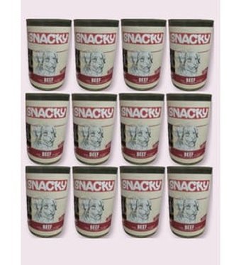 Snacky Chunk Gravy Sığır Etli Yetişkin Yaş Köpek Maması 400 gr 12'li