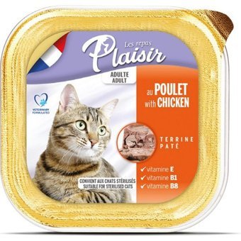 Plaisir Terrine Pate Tavuk Yetişkin Yaş Kedi Maması 100 gr