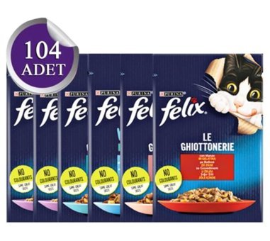 Felix Karışık Yetişkin Yaş Kedi Maması 104x85 gr