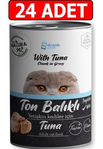 Eco Natura Pet Premium Quality Ton Balıklı Yetişkin Yaş Kedi Maması 24x400 gr