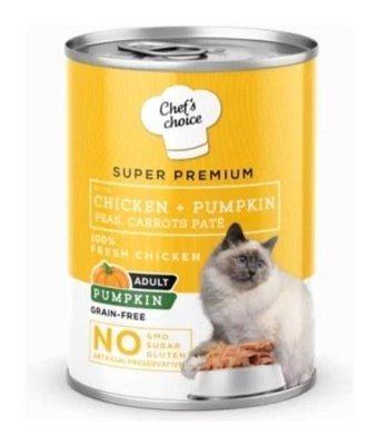 Chef's Choice Super Premium Balkabağı-Tavuk Yetişkin Yaş Kedi Maması 400 gr