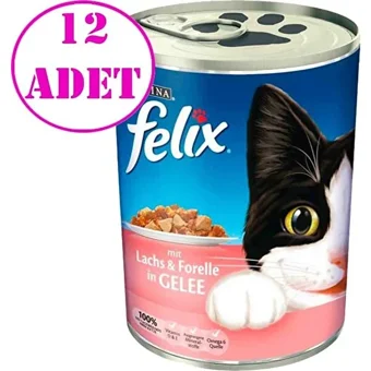 Felix Alabalık-Somonlu Yetişkin Yaş Kedi Maması 12x400 gr