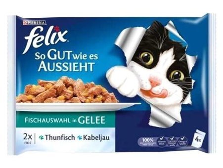 Felix Morina Balığı-Ton Balıklı Yetişkin Yaş Kedi Maması 4x100 gr