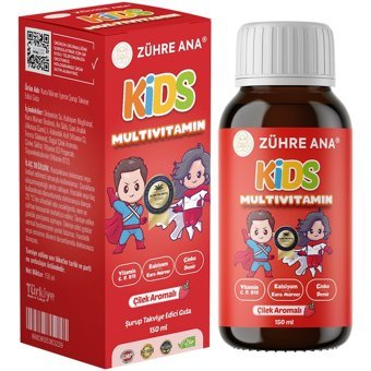 Zühre Ana Kids Çilekli Multivitamin Şurup 150 ml