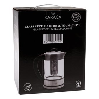 Karaca Cam 1.7 lt 2200 w Işıklı Klasik Şeffaf Kettle