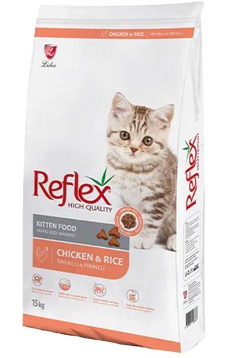 Reflex High Quality Pirinç Tavuklu Yavru Kuru Kedi Maması 15 kg