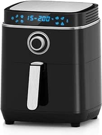 Ozeanos Airfryer 3.5 lt Hazneli Izgara Yapan Led Ekranlı Yağsız Sıcak Hava Fritözü Siyah