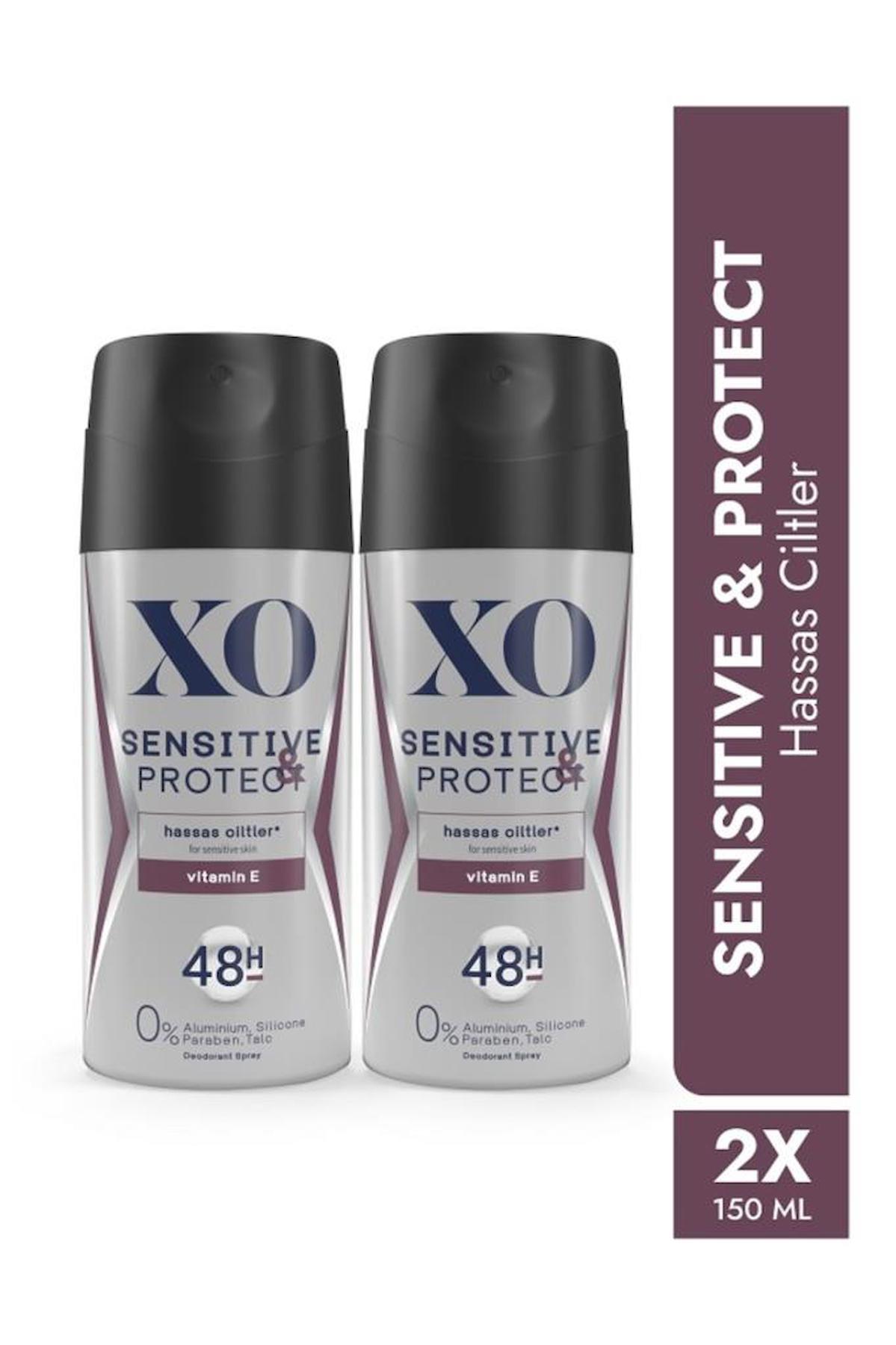 Xo Sensitive&Protect Sprey Kadın Deodorant 2x150 ml