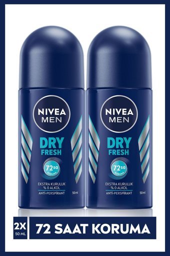 Nivea Dry Fresh Roll-On Erkek Deodorant 2x50 ml