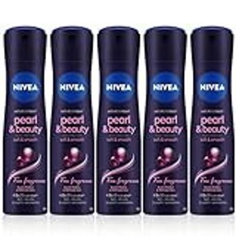 Nivea Pearl&Beauty Fine Fragrance Antiperspirant Sprey Kadın Deodorant 5x150 ml