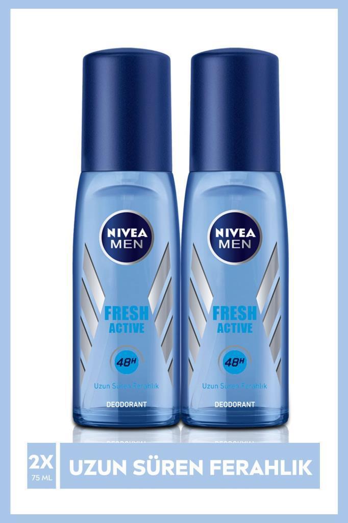 Nivea Fresh Active Sprey Erkek Deodorant 2x75 ml