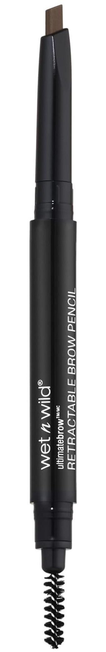 Wet N Wild Ultimate Retractable Brow Medium Brown Suya Dayanıklı Asansörlü Çift Taraflı İnce Uçlu Kaş Kalemi Orta Kahve