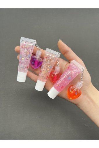 Amour Amour Mini Kalpli Lip Gloss B Serisi Dudak Parlatıcısı Çok Renkli 3 Adet