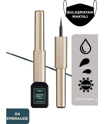 L'oréal Paris Infaillible 04 Suya Dayanıklı Mat Emeraude Kalıcı İnce Uçlu Likit Eyeliner