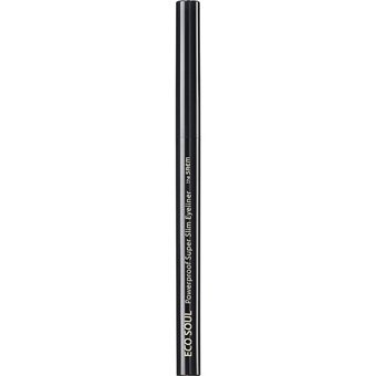 The Saem Eco Soul Powerproof Super Slim Suya Dayanıklı Mat Siyah Kalıcı İnce Uçlu Likit Eyeliner