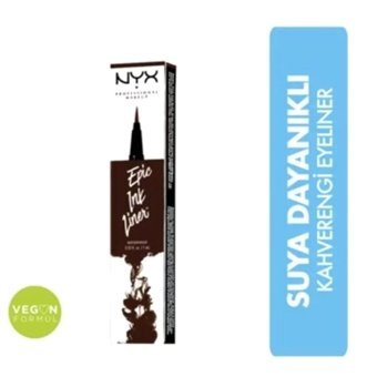 Nyx Epic Ink Suya Dayanıklı Mat Kahverengi İnce Uçlu Likit Eyeliner