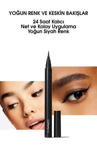 M.A.C Brushstroke 24h Mat Siyah Kalıcı İnce Uçlu Kalem Eyeliner