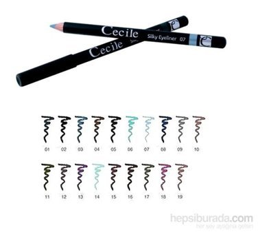 Cecile Silky 12 Saten Koyu Kahve İnce Uçlu Kalem Eyeliner