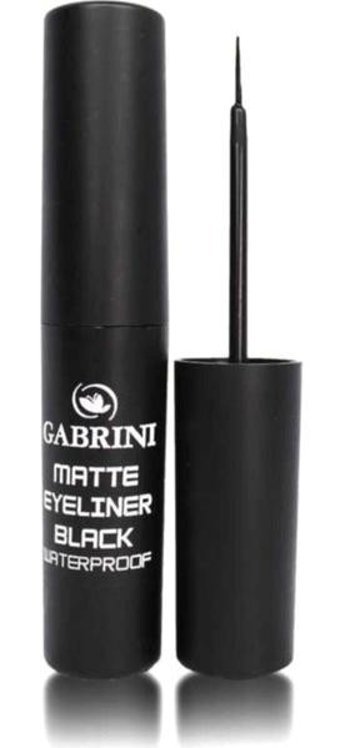 Gabrini Suya Dayanıklı Mat Siyah İnce Uçlu Likit Eyeliner