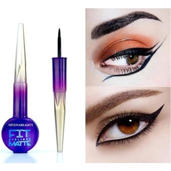 Ec Shop Fıt Suya Dayanıklı Mat Siyah Kalıcı İnce Uçlu Likit Eyeliner