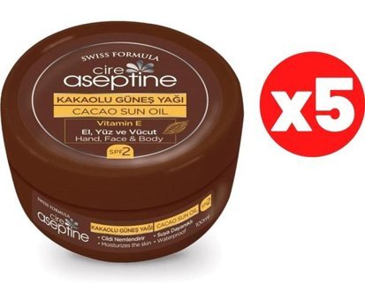 Cire Aseptine 2 Faktör Vücut İçin Bronzlaştırıcı Yağ 5x100 ml