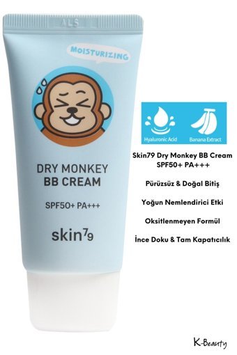 Skin79 Dry Monkey Hassas Ciltler İçin Suya Dayanıklı BB Krem Orta Ton