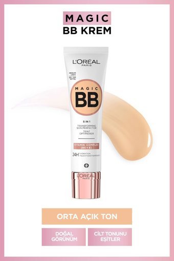 L'Oréal Paris Magic 5in1 Light Tüm Ciltler İçin BB Krem Orta Ton