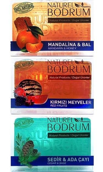 Naturel Bodrum Organik Karışık Bitki-Meyve Sabun 3x100 gr