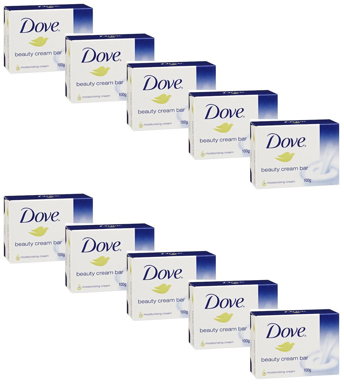 Dove Beauty Cream Bar For Soft-Smooth Skin Sabun 10x100 gr