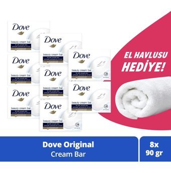 Dove Beauty Cream Bar-El Havlusu Hediye Sabun 8x90 gr