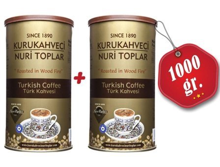 Kuru Kahveci Nuri Toplar Sade Orta Kavrulmuş Türk Kahvesi 2x500 gr