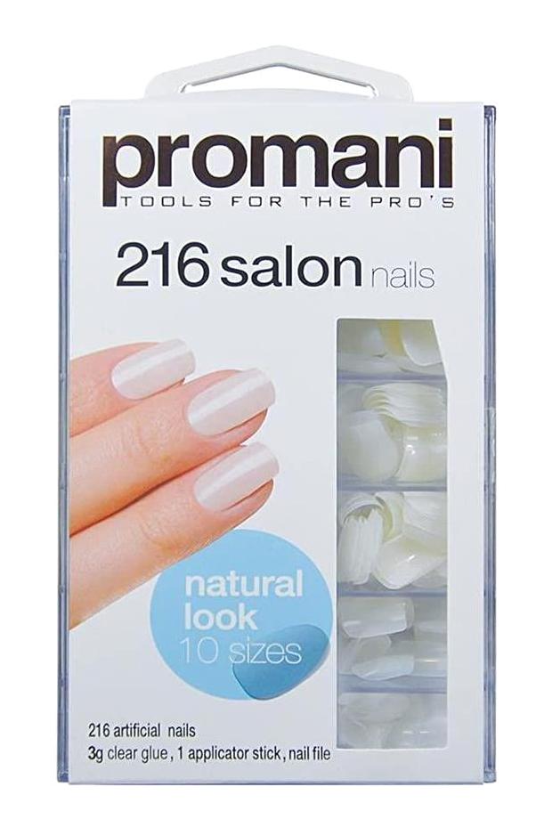 Promani PR-5668 Naturel 216'lı Küt Beyaz Takma Tırnak