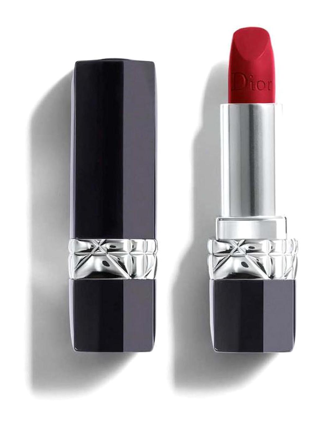 Dior 743 Rouge Zinnia Kalıcı Mat Krem Lipstick Ruj