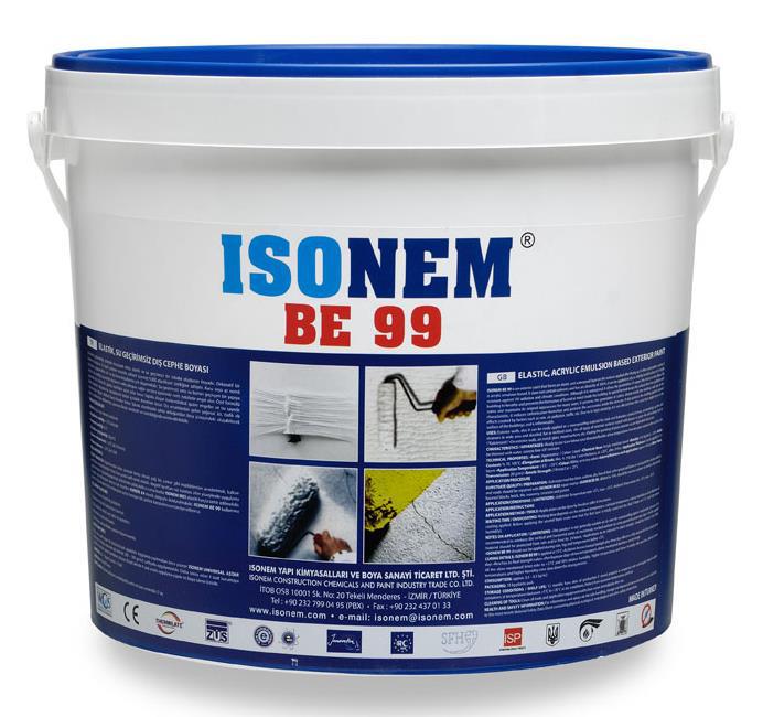 Isonem Be99 Su Bazlı Dış Cephe Boyası 18 kg Beyaz